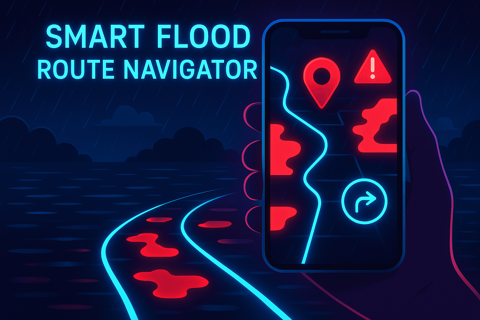 Smart Flood Route Navigator | Real-time Flood Level Alert System screenshot 1